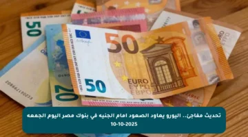 تحديث مفاجئ.. اليورو يعاود الصعود أمام الجنيه في بنوك مصر اليوم الجمعة 10-10-2025